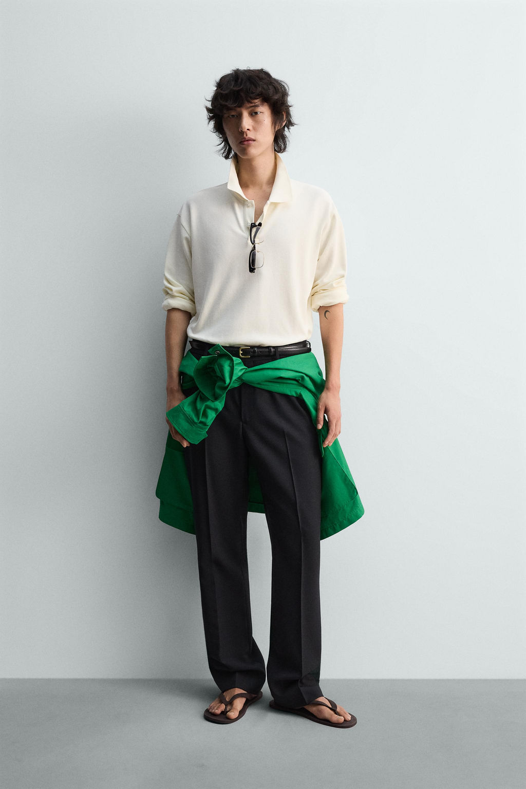 REGULAR FIT PIQU_ TEXTURED POLO SHIRT - Zara фото 10