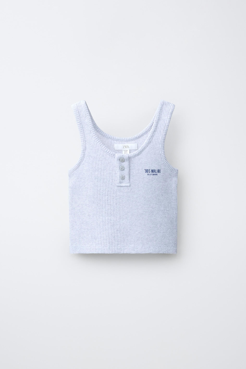 TOP WAFFLE TEXTO / Gris vigor? - Zara фото 3