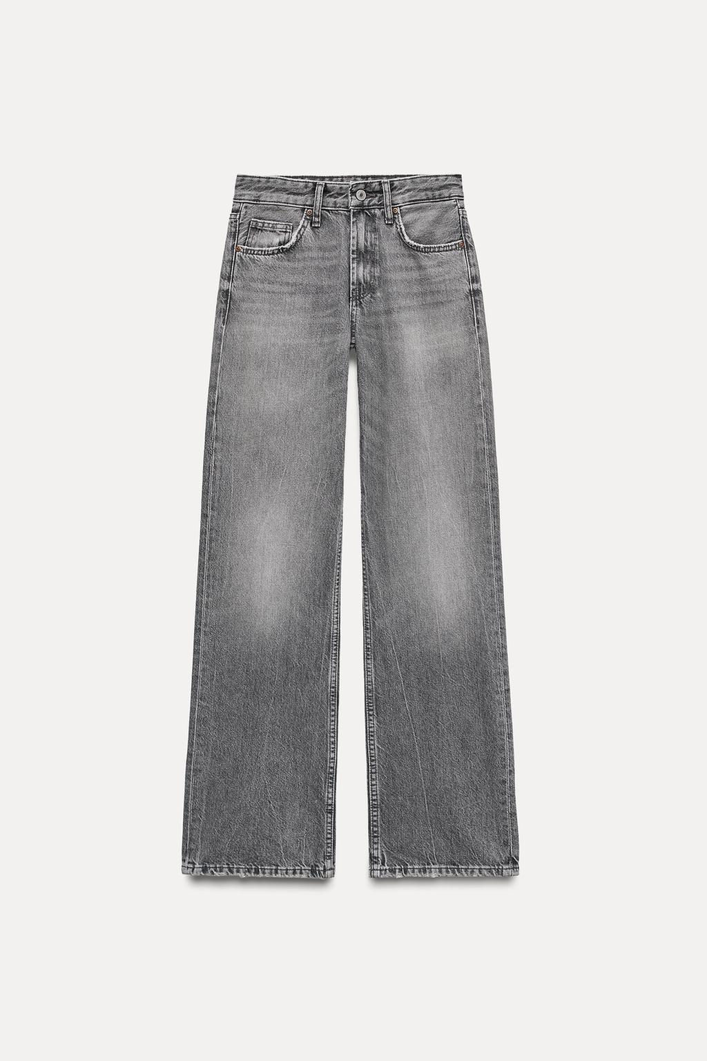 TRF WIDE-LEG MID-RISE FULL LENGTH JEANS - Zara фото 8