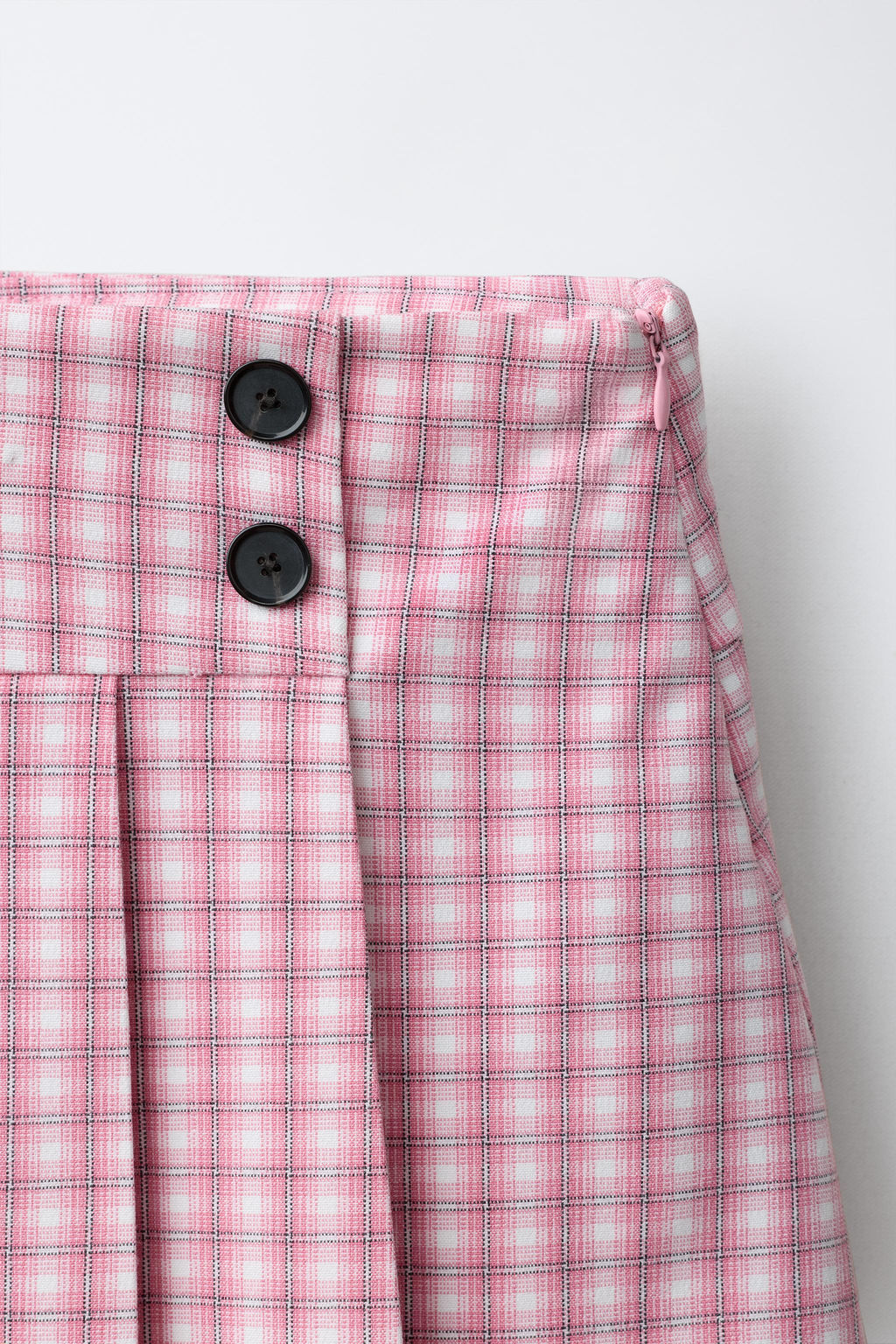 FALDA TABLAS CUADROS / Rosa / Blanco - Zara фото 4