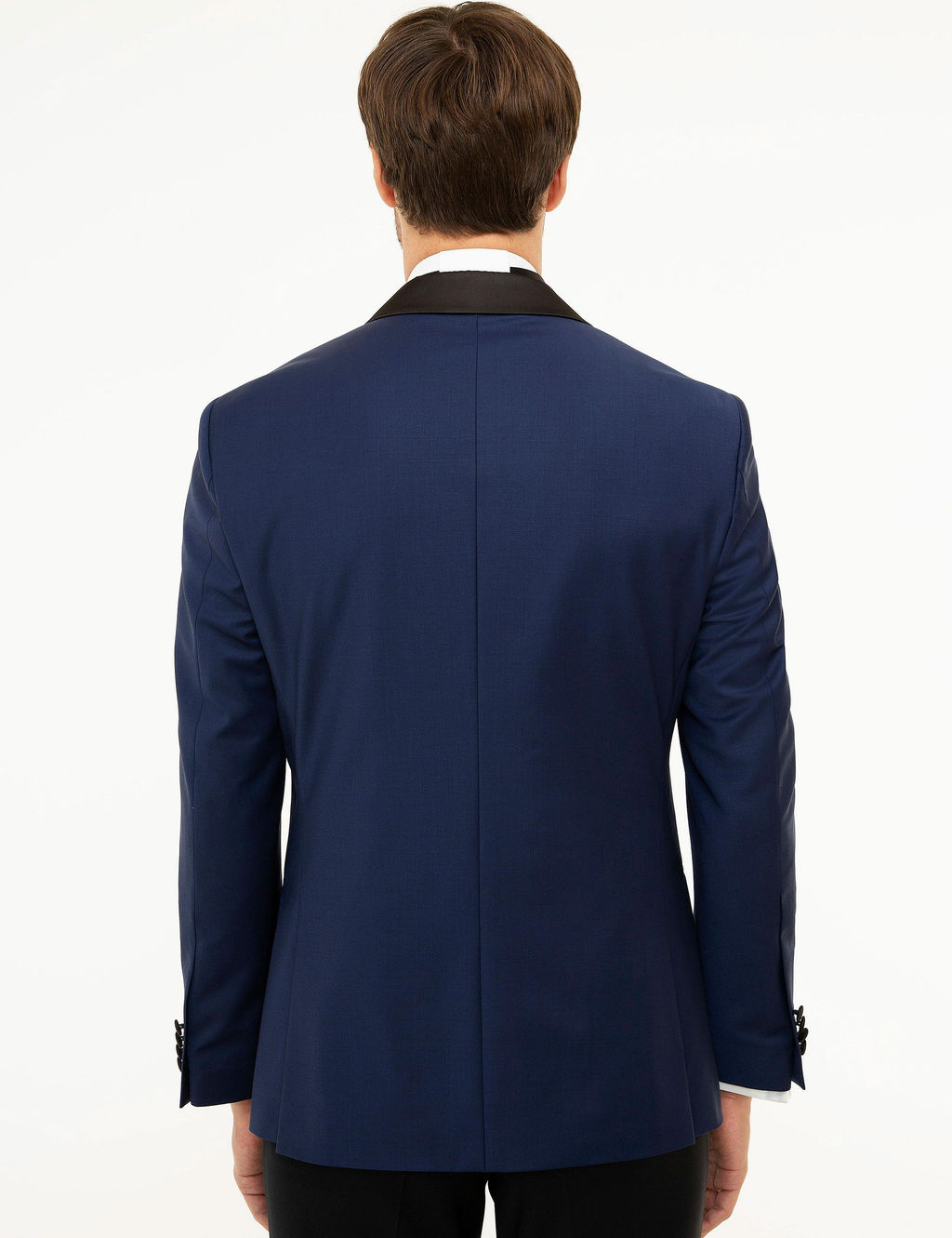 Узкий пиджак-смокинг цвета индиго - Cacharel фото 4