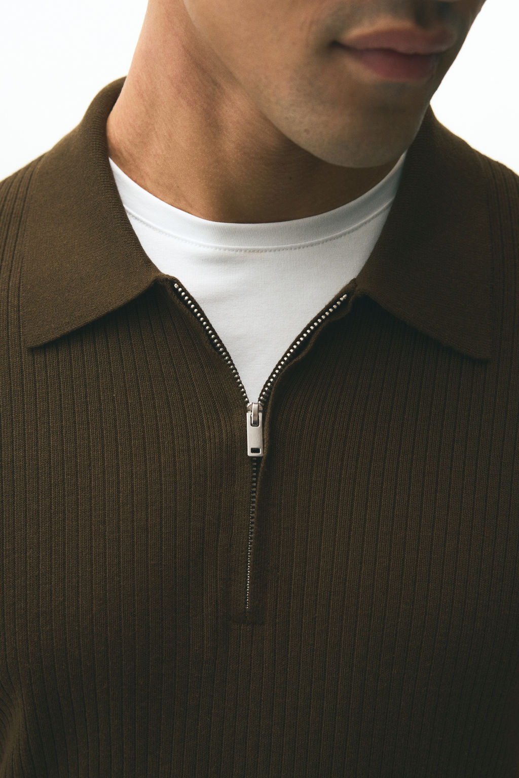 Polo con media cremallera Slim Fit - H&m фото 8