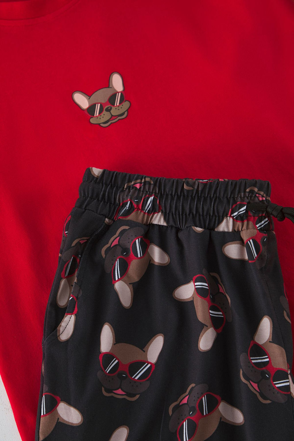 TRENDYOL MAN Cok Renkli Regular Fit Bask?l? Sortlu Orme Pijama Tak?m? TMNSS25PT00020 - Trendyolmilla фото 9