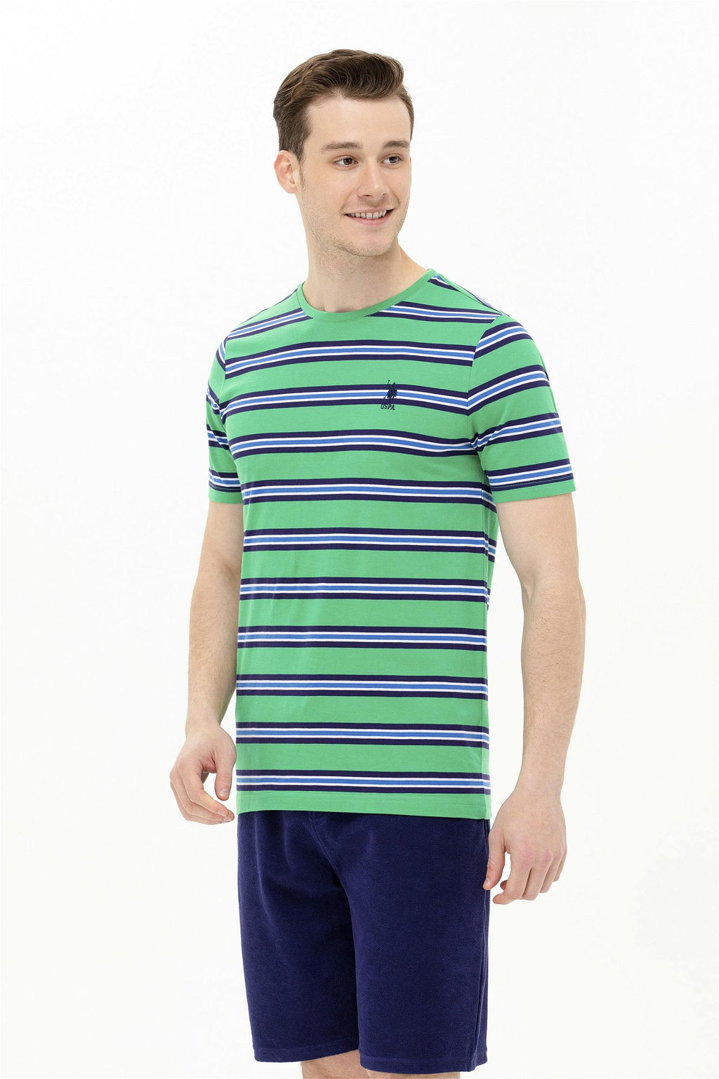 U. S. Polo Assn Мужская зеленая футболка с круглым вырезом - U.s. polo assn фото 8