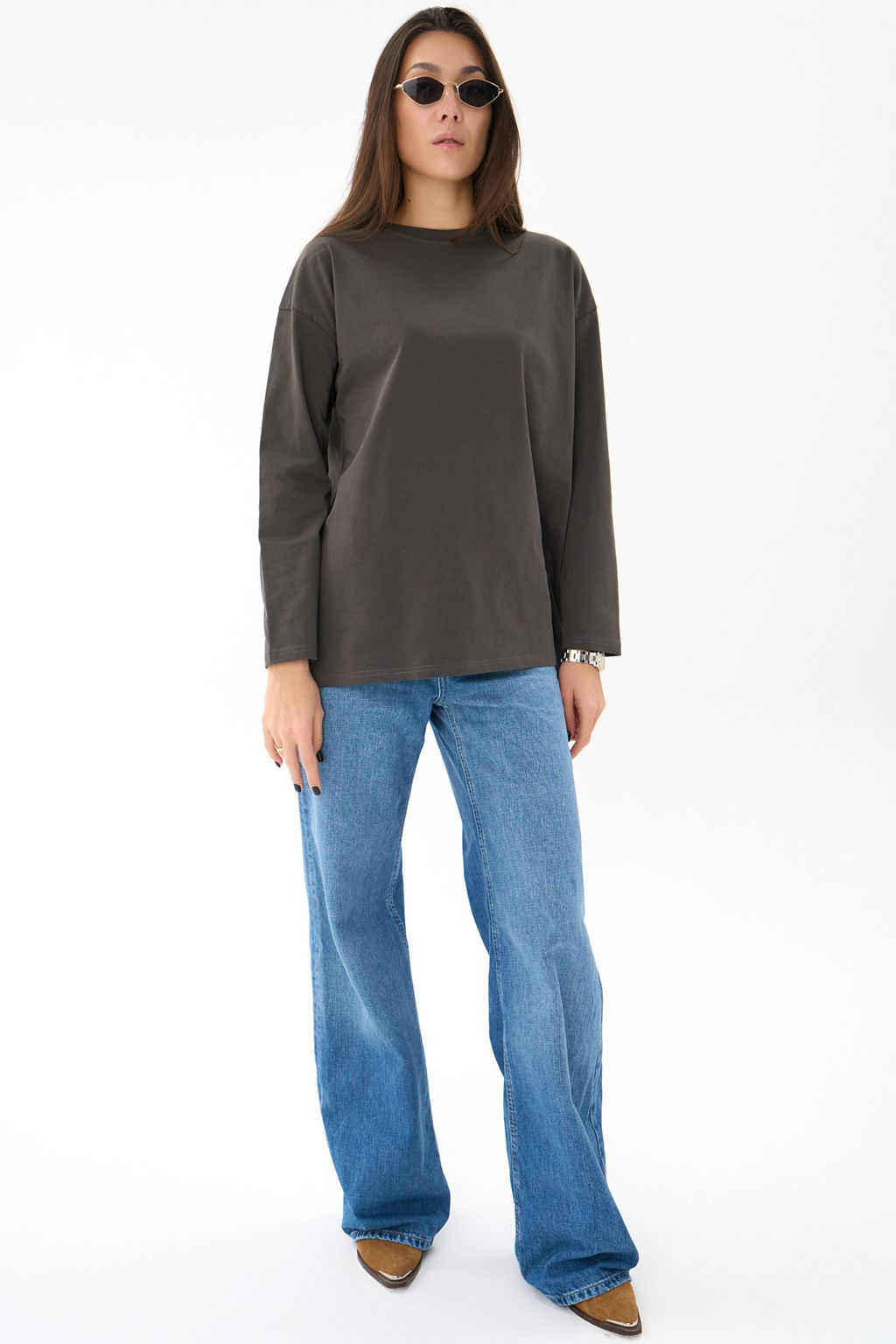 Лонгслив Эшли (графит) - Эльза фото 2