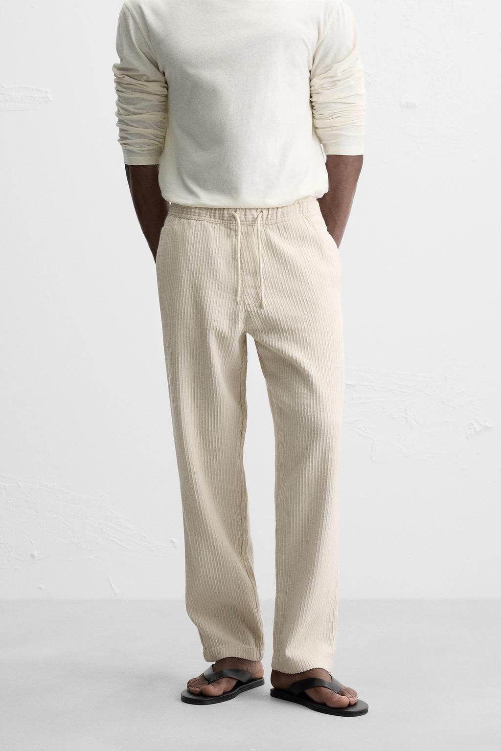 STRIPED JACQUARD TROUSERS - Zara фото 2