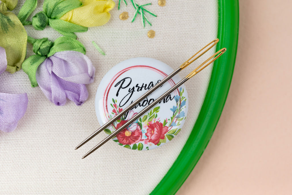 Иглы для шитья ручные Gamma N-354 гобеленовые №18 25 шт. в конверте острие закругл