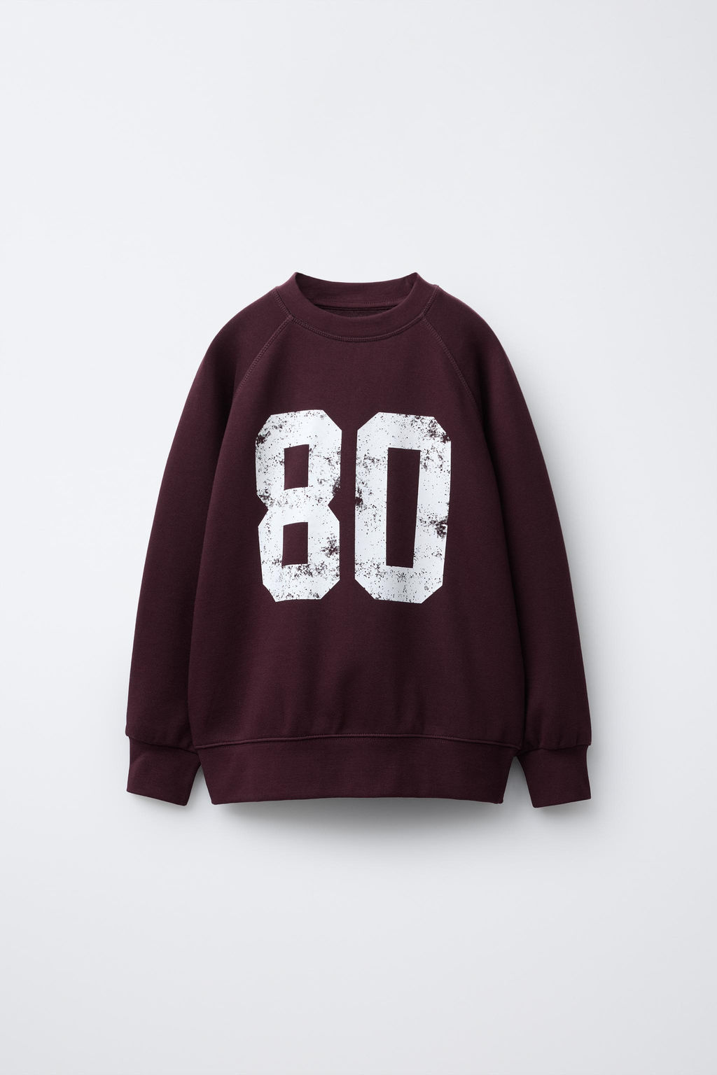 NUMBER PRINT SWEATSHIRT