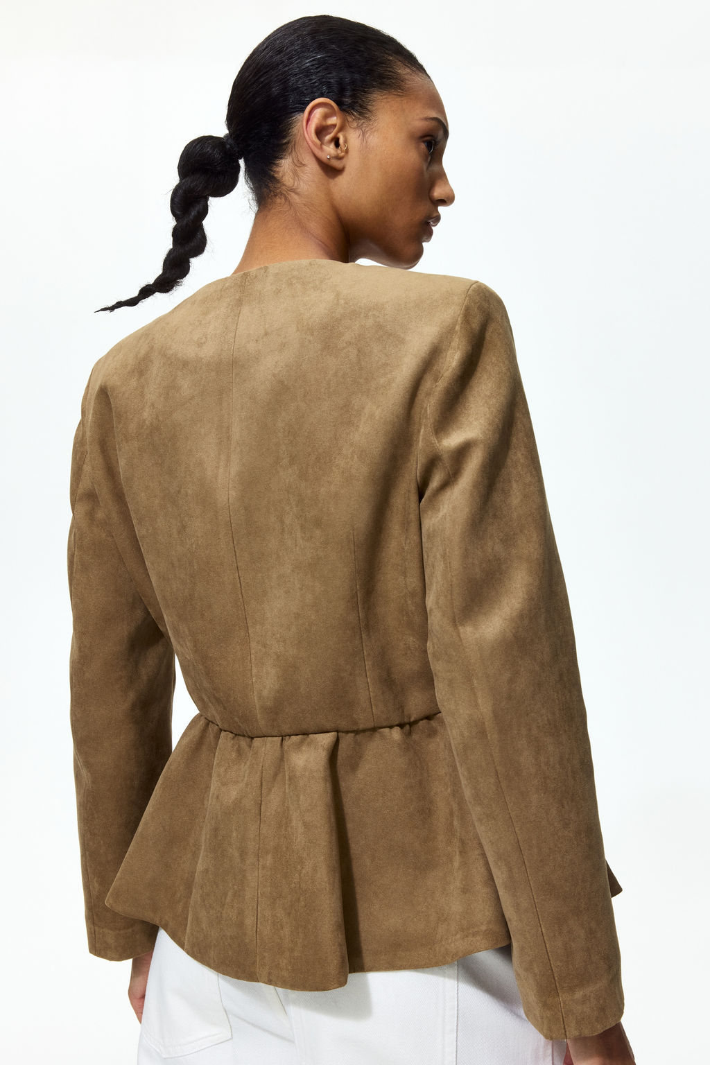 Collarless peplum jacket - H&m фото 6