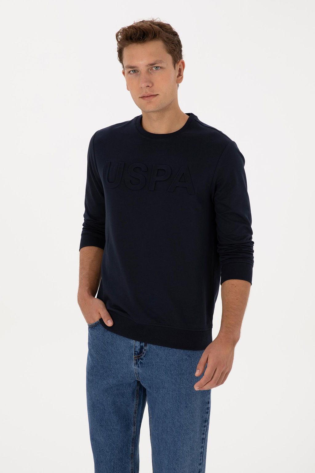 Erkek Lacivert Basic Sweatshirt - U.s. polo assn фото 3