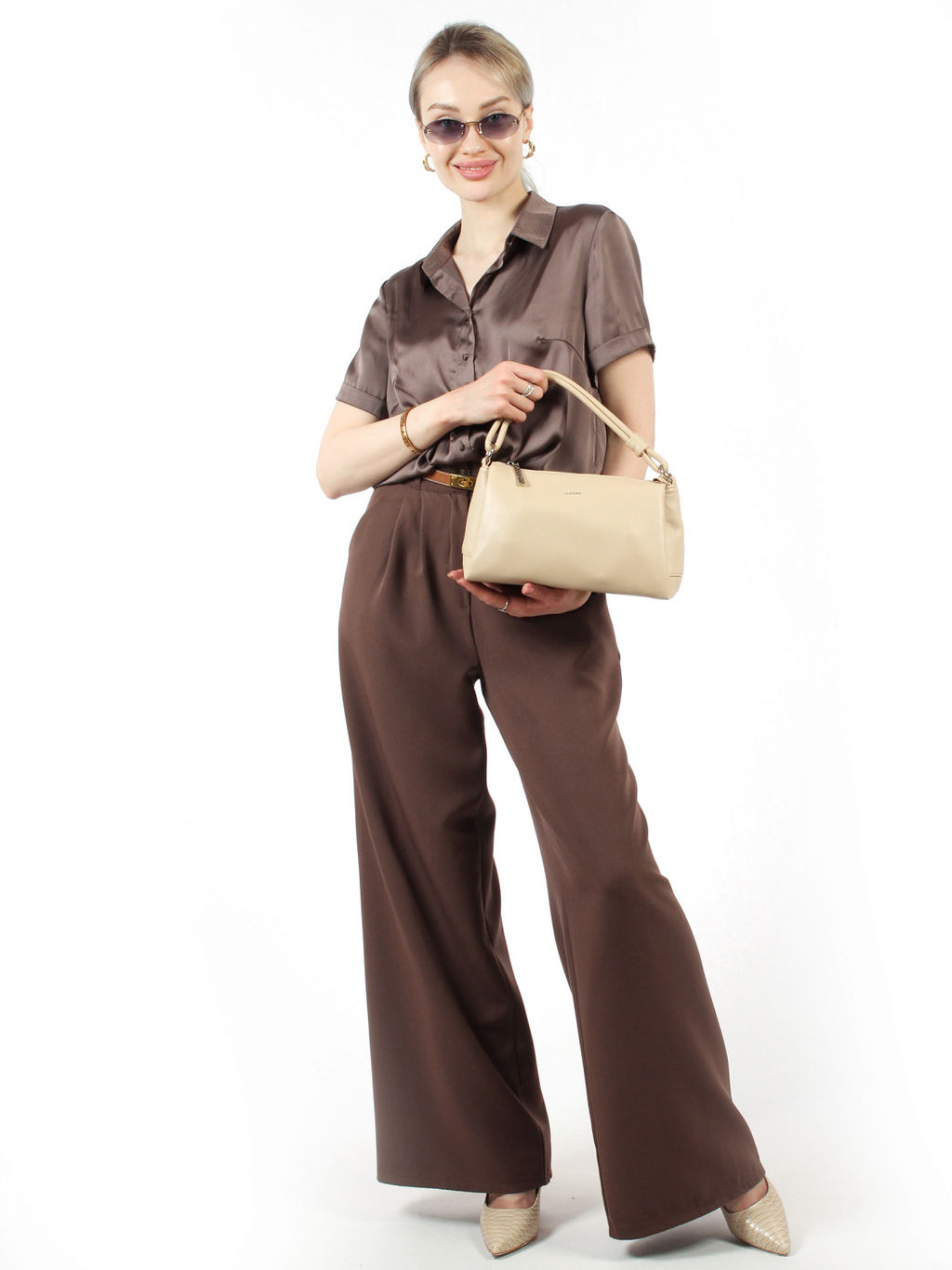 LACCOMA сумка Нинель-L815-бежевый эко кожа хлопок