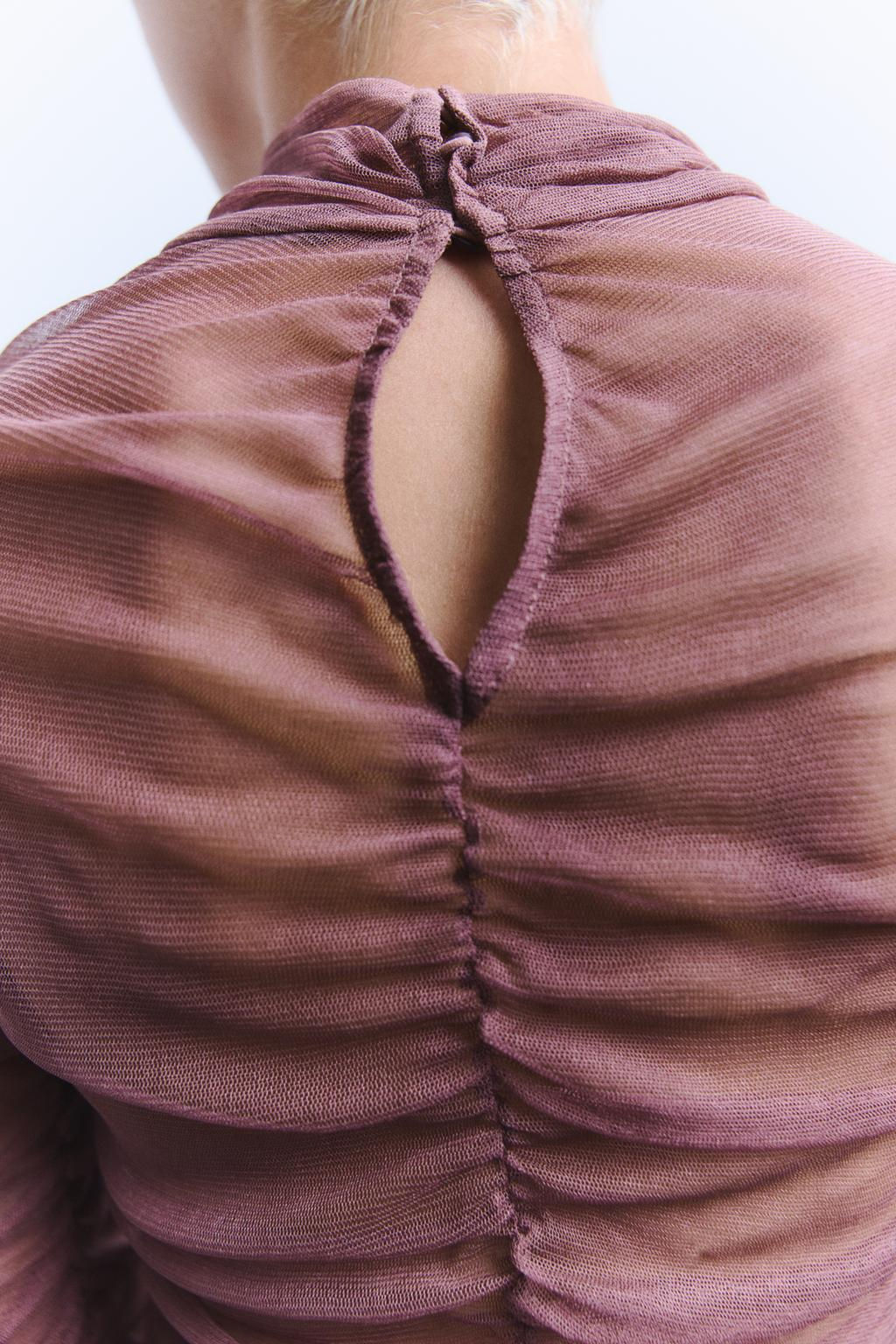 100% SILK DRAPED TOP - Zara фото 16
