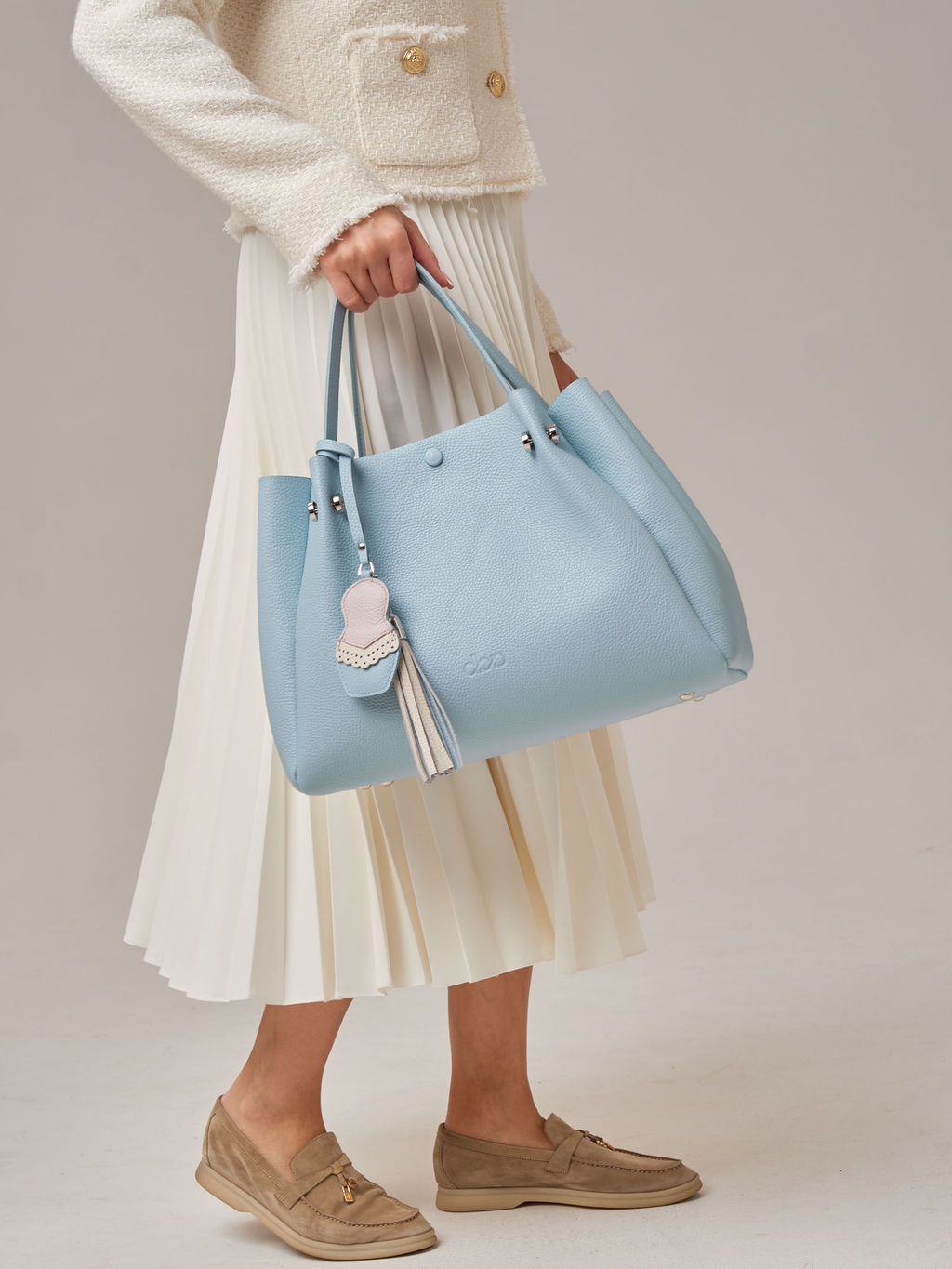 Кожаная сумка Vasilisa DBR 31210 светло-голубой  фото 10