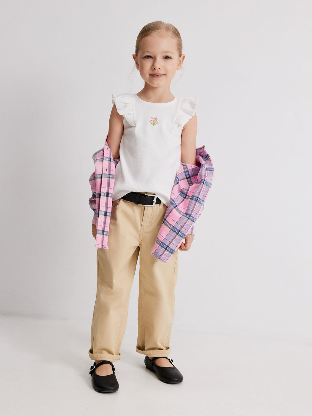 Топ детский Acoola Rosio для девочек белый  фото 5