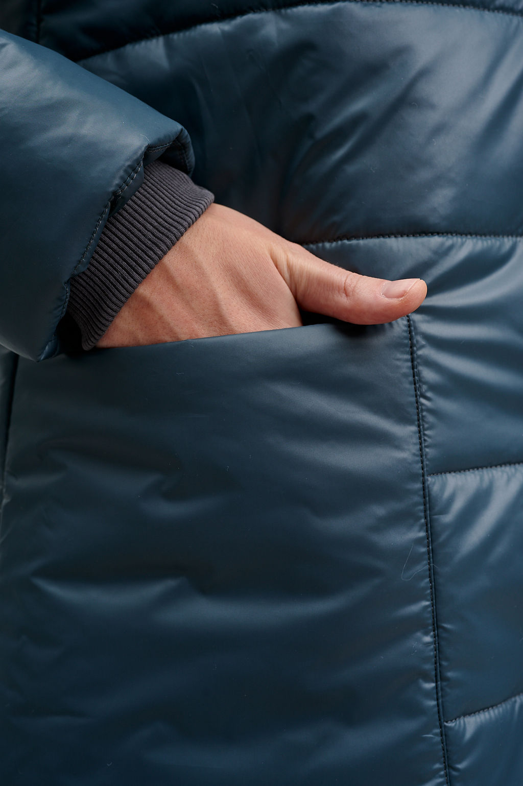 Пальто женское "Лара" темно-серый