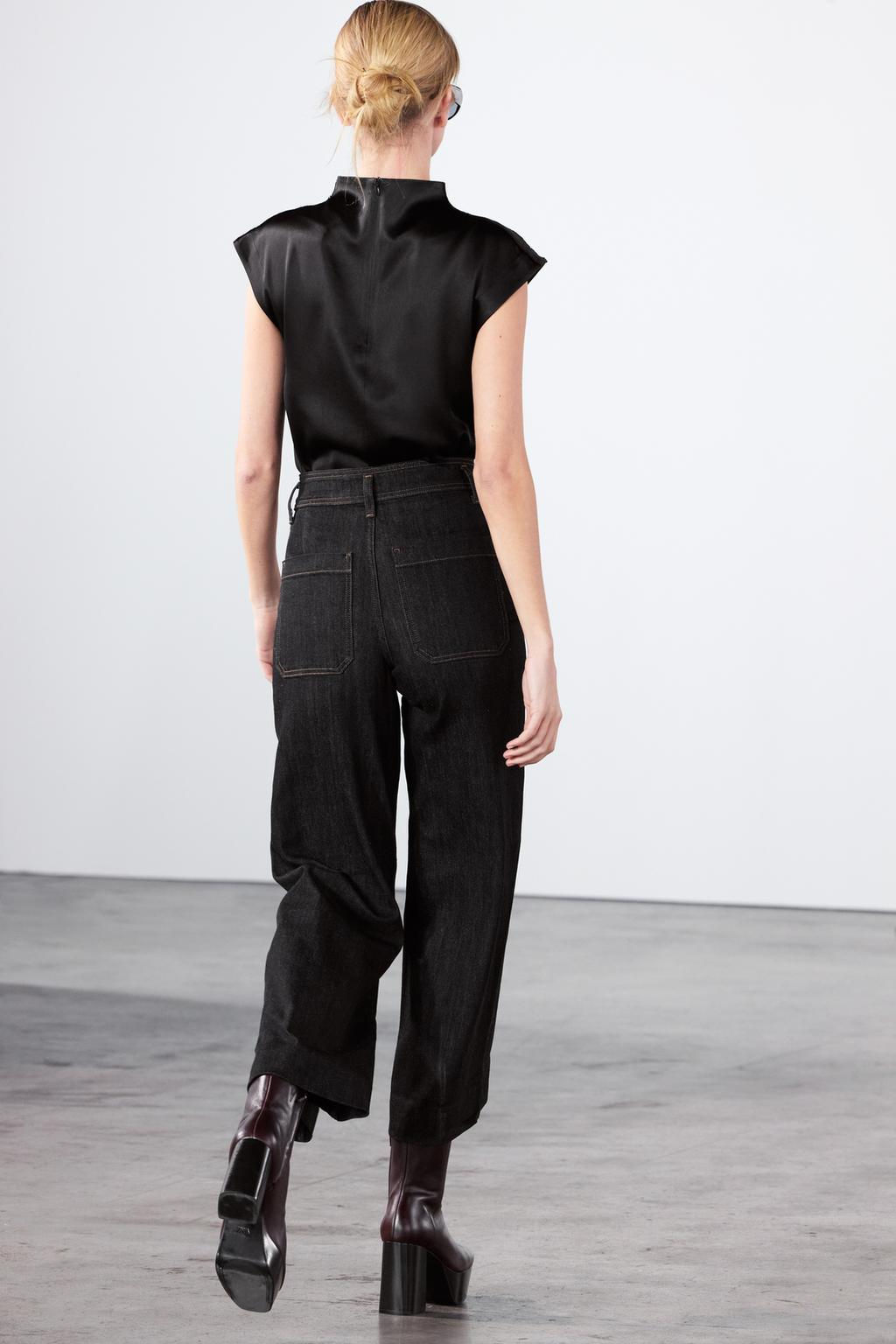 ZW COLLECTION WIDE-LEG HIGH-WAIST JEANS - Zara фото 23