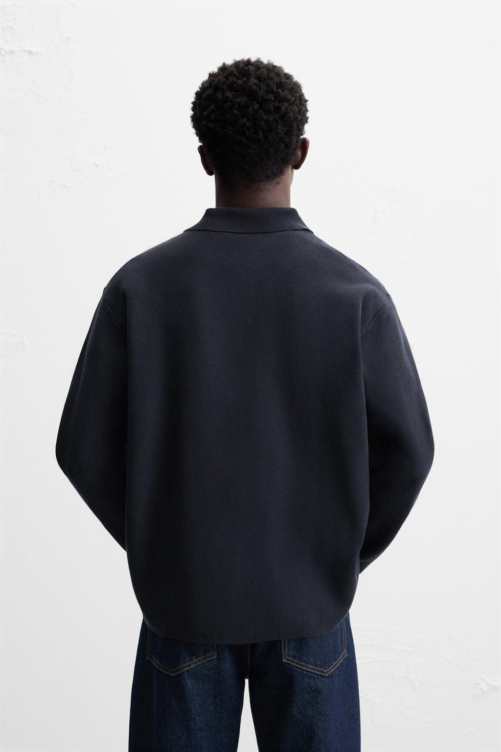 VISCOSE BLEND KNIT POLO SHIRT - Zara фото 35
