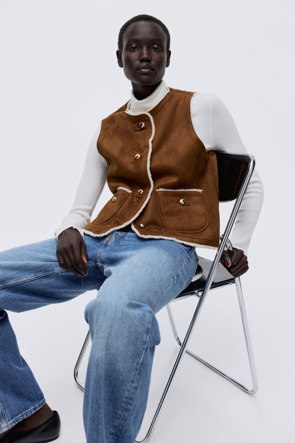 Chaleco con forro de peluche - H&m фото 5