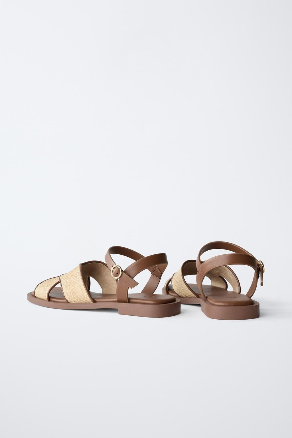 RAFFIA-EFFECT SANDALS - Zara фото 4