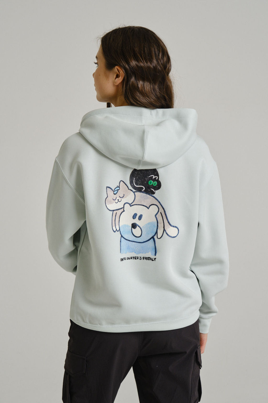 Худи Серо-зеленый