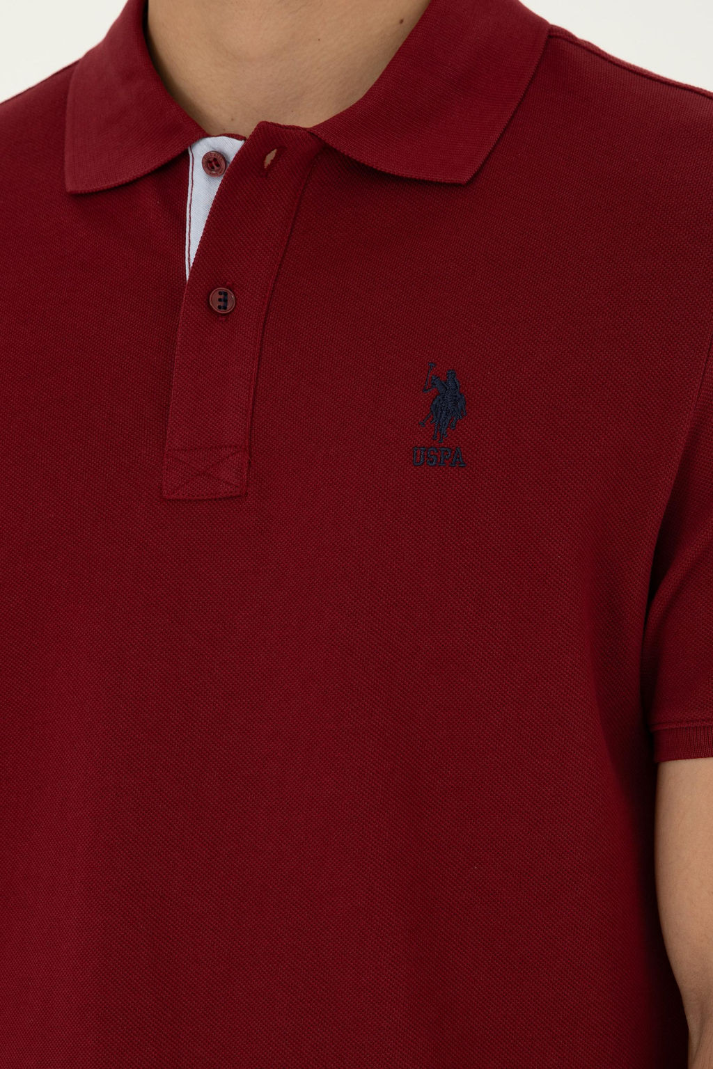 U. S. Polo Assn / Мужская бордово-красная базовая футболка - U.s. polo assn фото 14