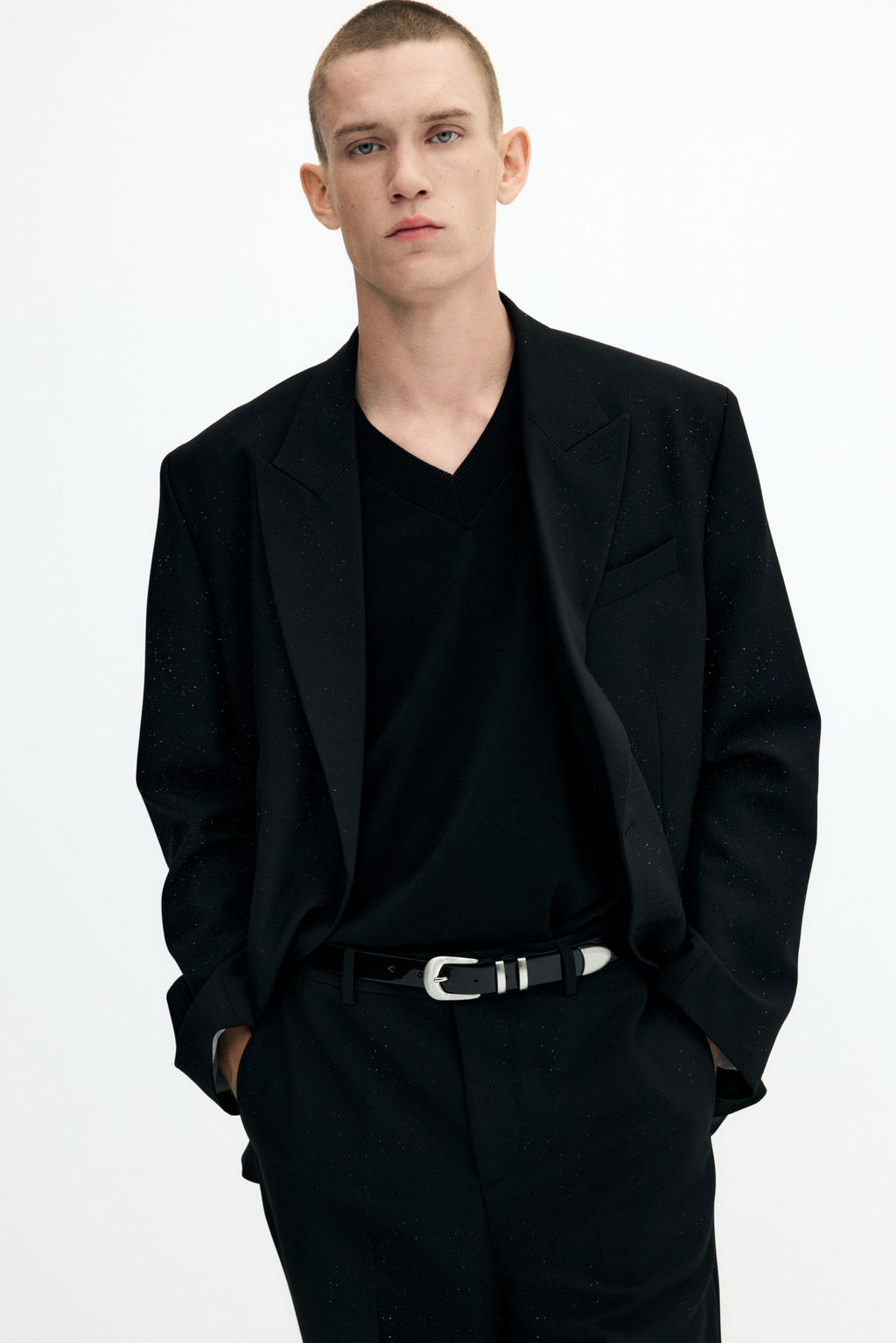 Pantal?n sastre con brillo Loose Fit - H&m фото 3