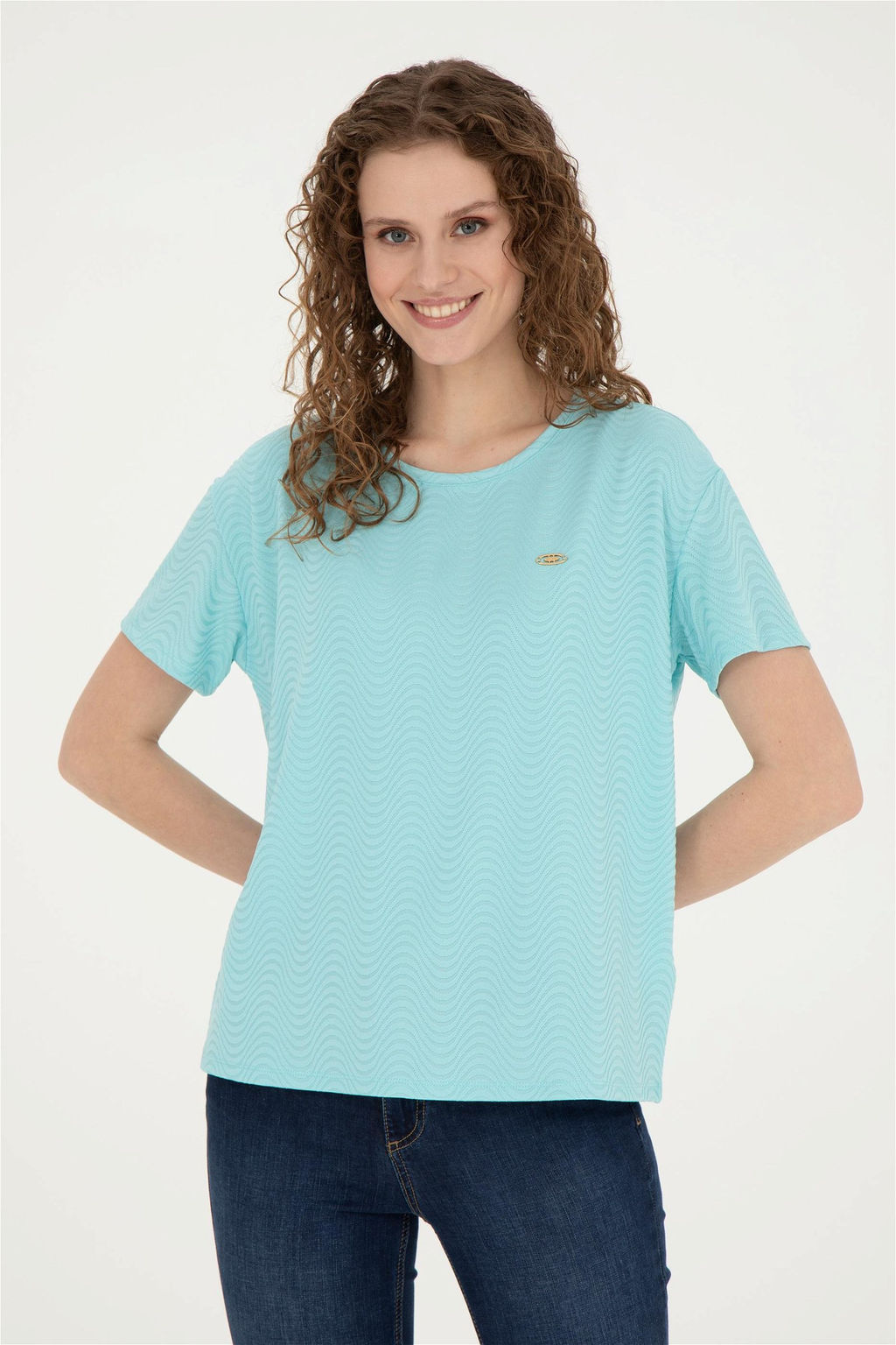 Женская мятная футболка - U.s. polo assn фото 3