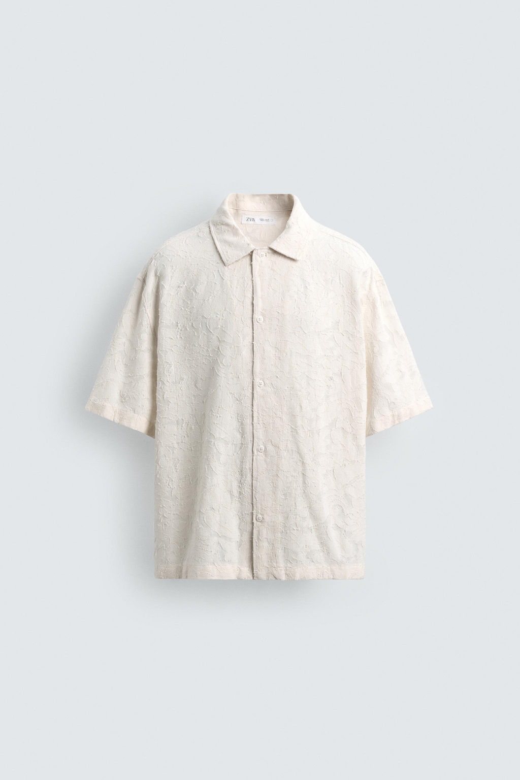 CAMISA JACQUARD TEXTURA / Crudo - Zara фото 7