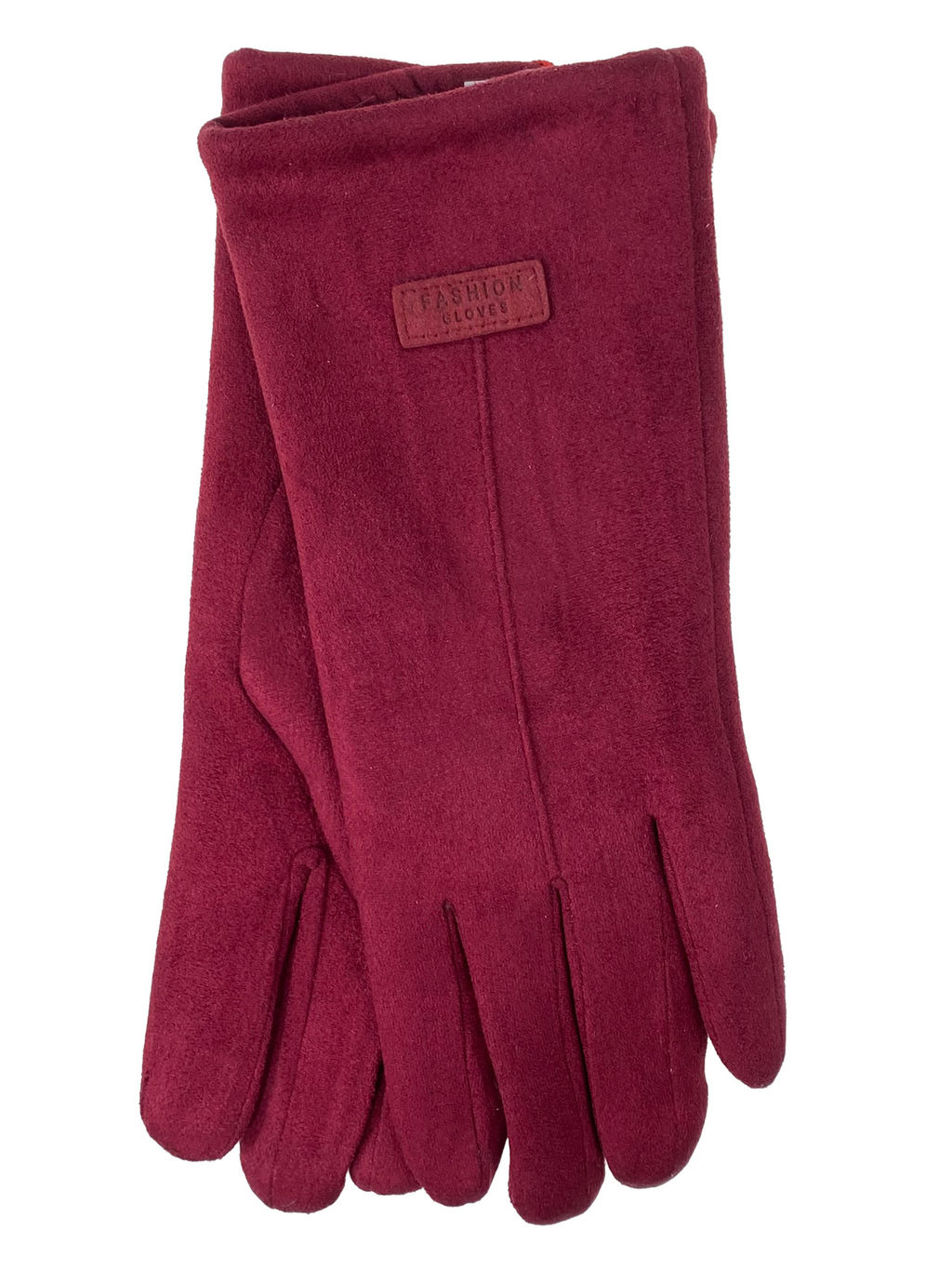 Элегантные женские перчатки из кожи и велюра, цвет шоколад - Greta фото 15