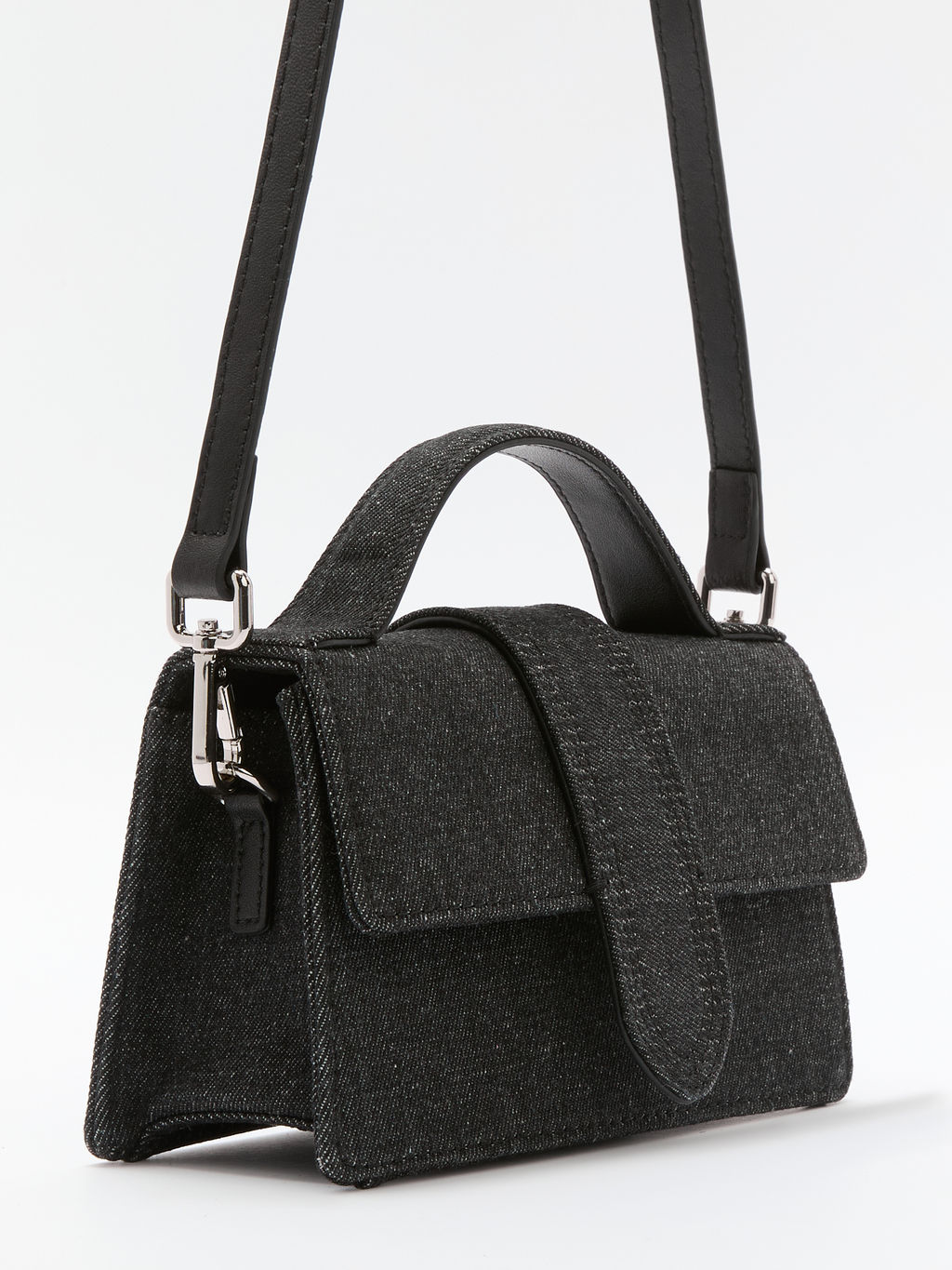Женская сумка с ручками из денима TENDANCE Артикул 4248260, черный  фото 2