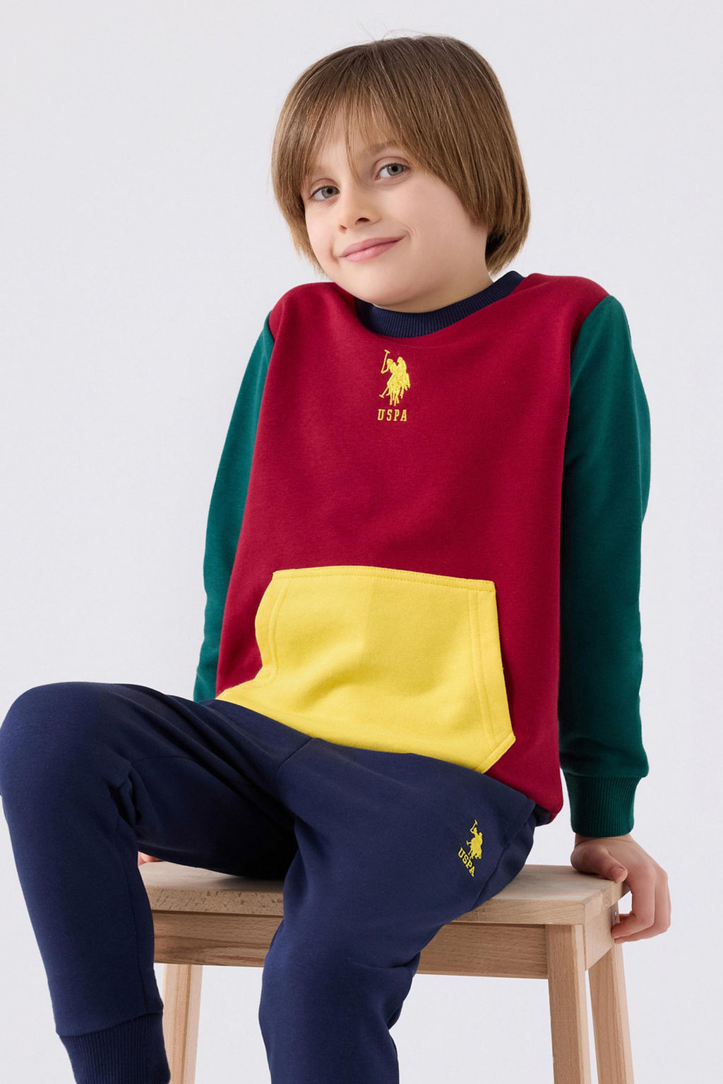 Erkek _ocuk Bordo Pijama Tak_m_ Sepette S_rpriz _ndirim - U.s. polo assn фото 2