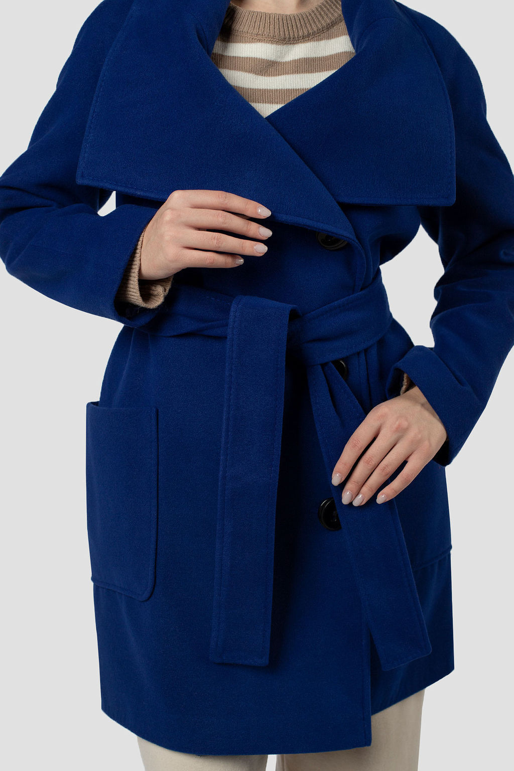 01-06507 Пальто женское демисезонное (пояс) - El podio фото 4