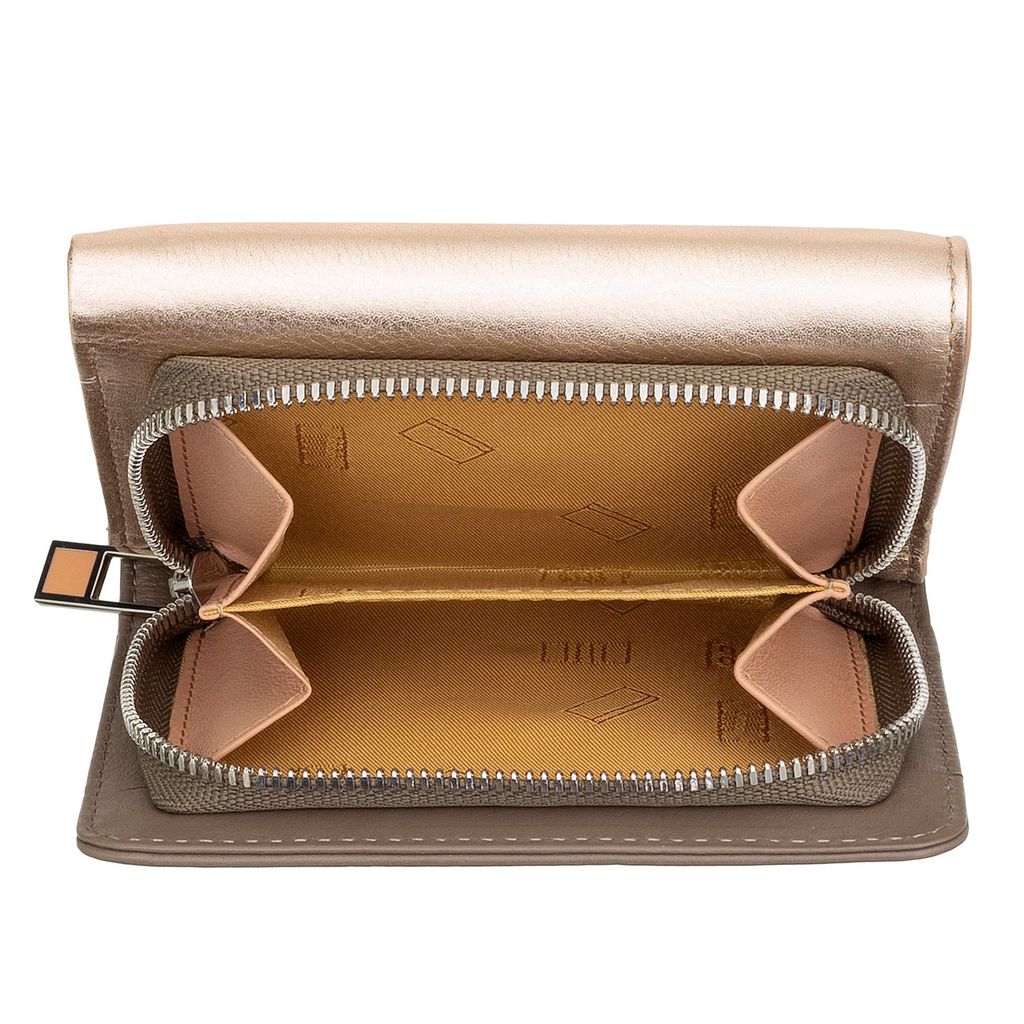 Итальянский кожаный кошелек DuDu серии Pemba | золотистый - Dudubags фото 4