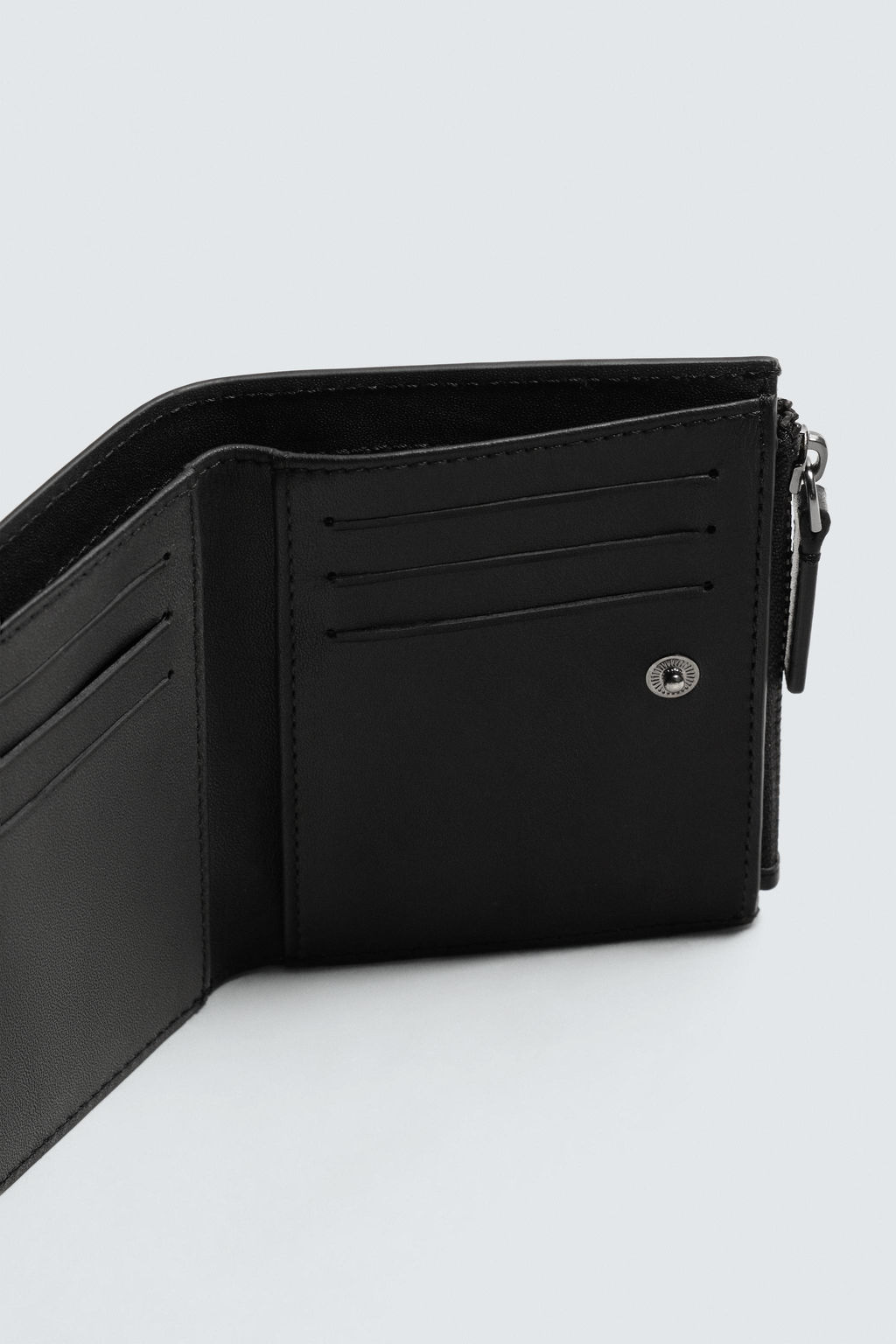 CARTERA MONEDERO PIEL / Negro - Zara фото 4