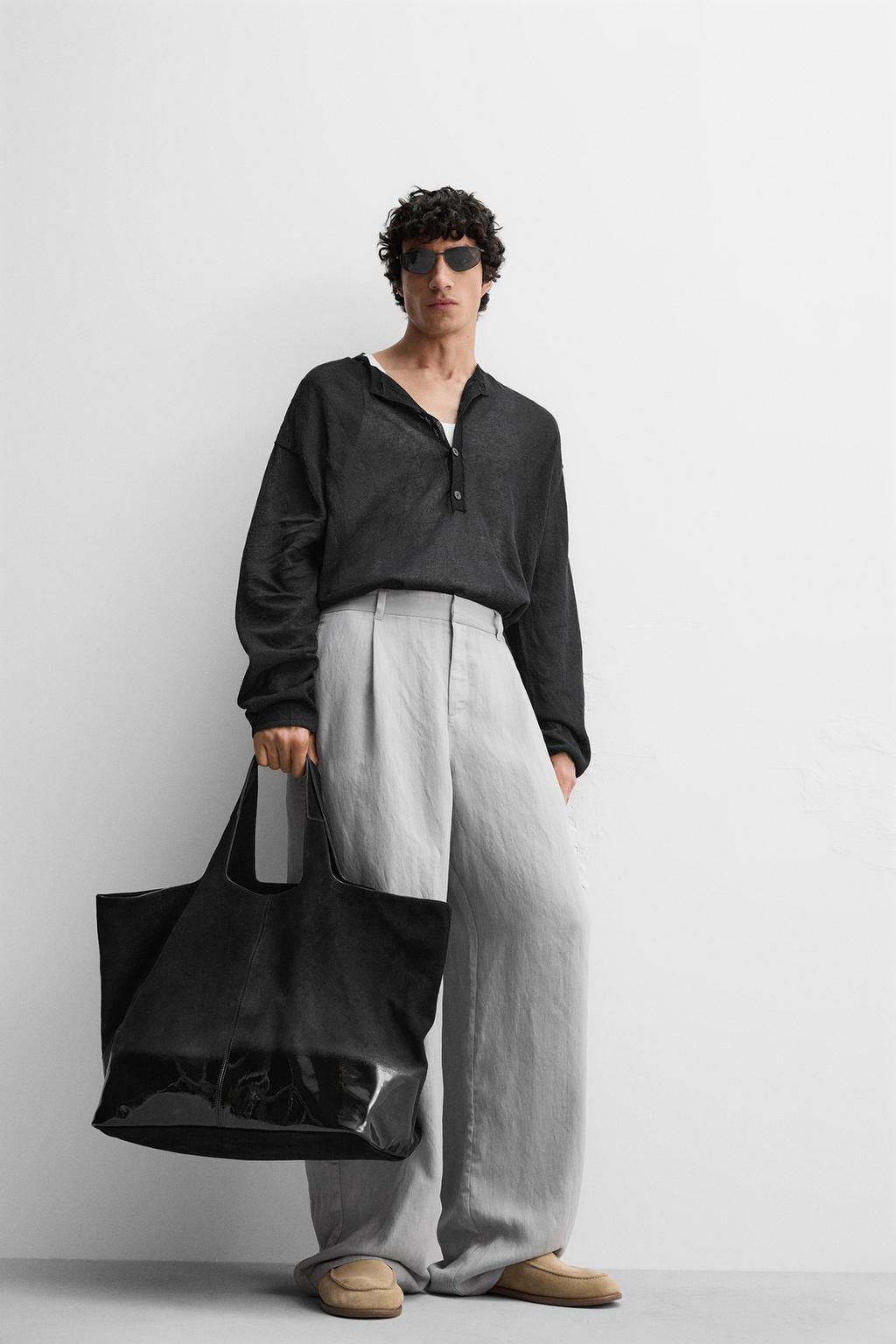 RELAXED FIT FLOWING TROUSERS - Zara фото 9