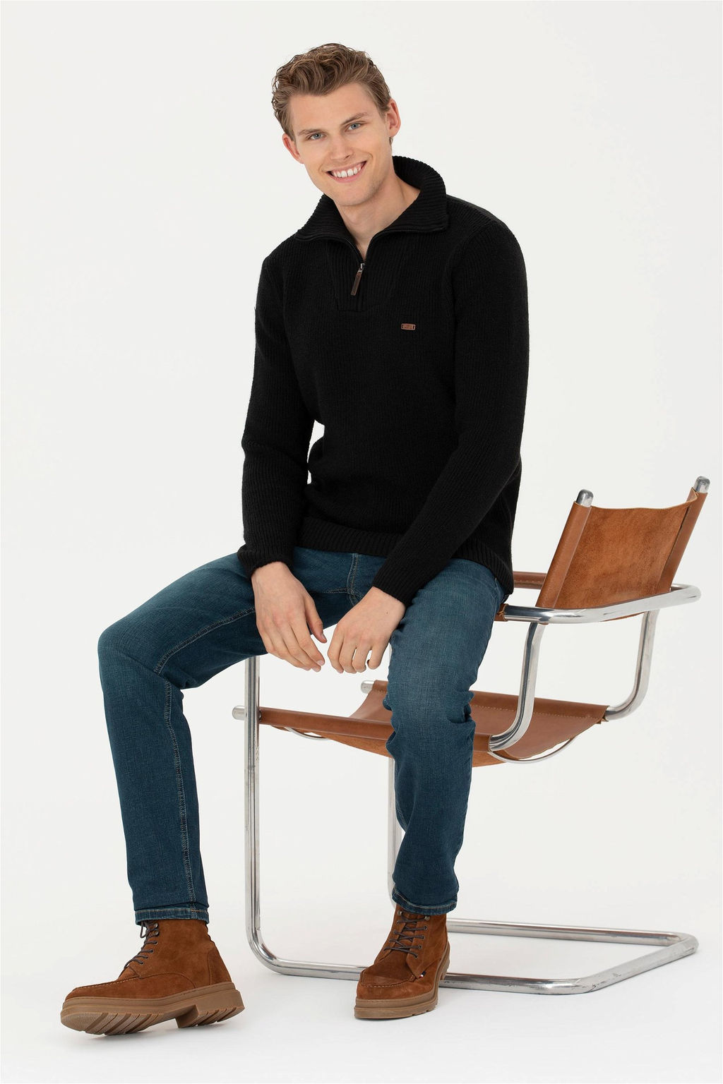 Мужской черный свитер - U.s. polo assn фото 11