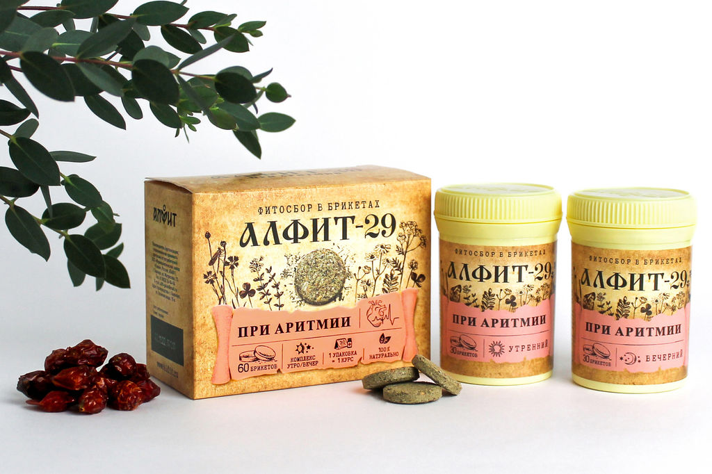 Алфит-29 При аритмии БАД в брикетах Алфит 1211