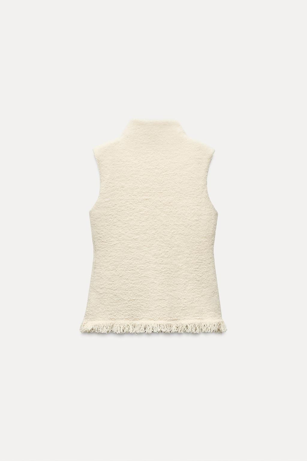 FRINGED KNIT TOP - Zara фото 7