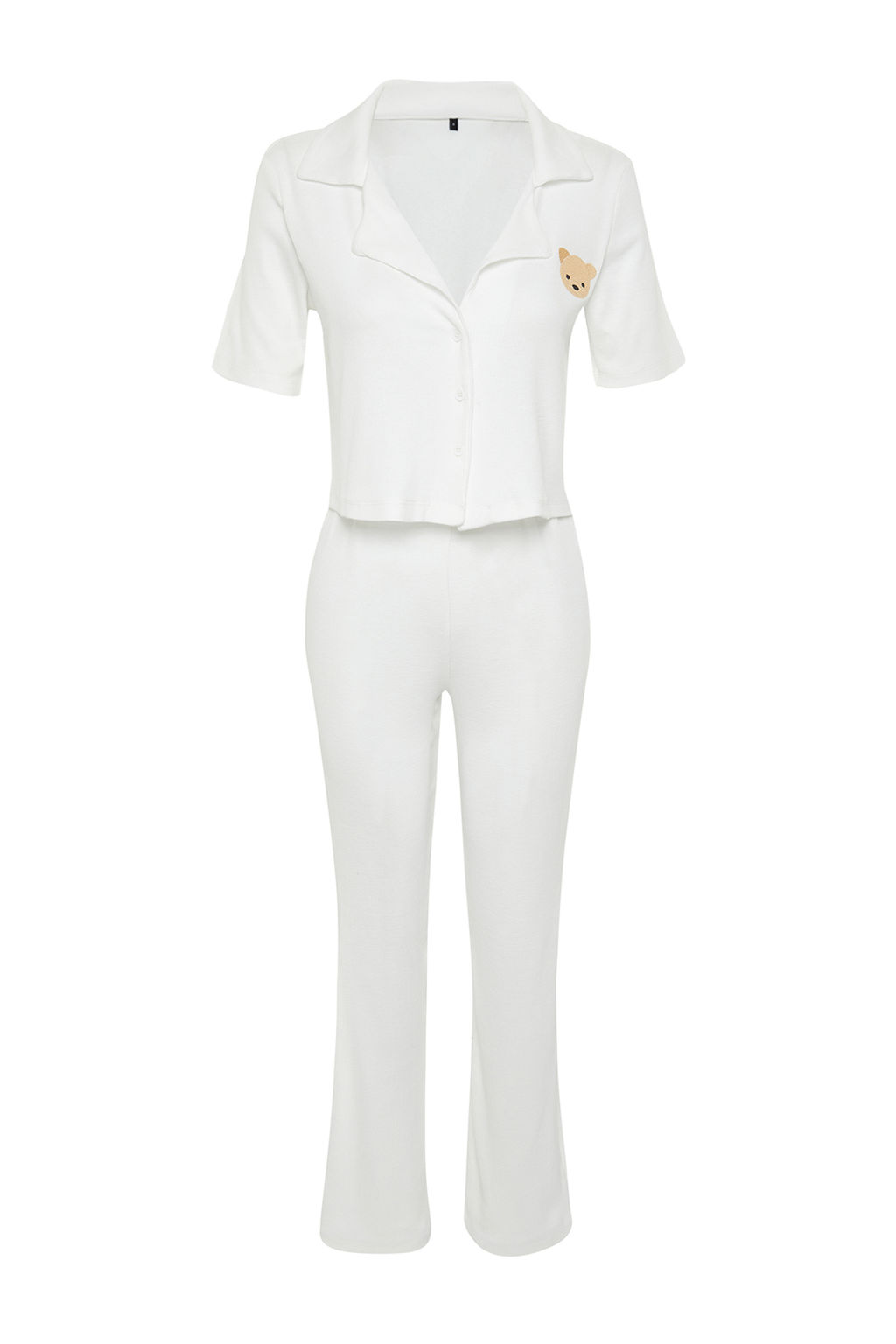 Trendyolmilla Lacivert Ay?c?kl? Fitilli Orme Pijama Tak?m? THMSS21PT0168 фото 7