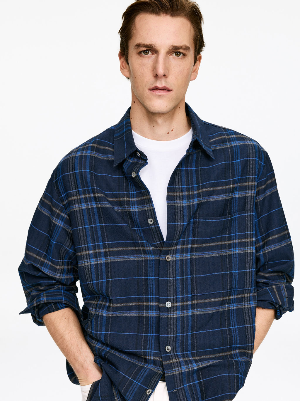 Camisa de franela informal - H&m фото 4