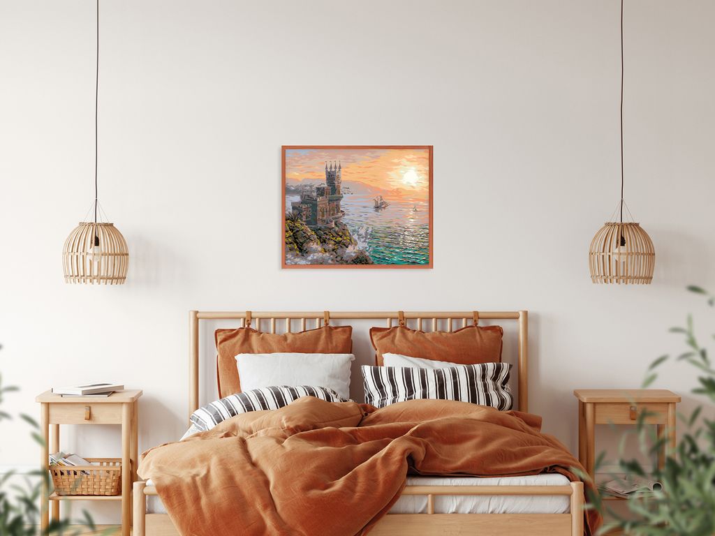 ФРЕЯ PNB/R1 №144 Набор для раскрашивания по номерам 50 х 40 см Ласточкино гнездо. Утро