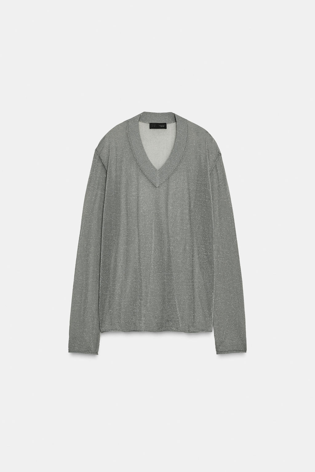 OVERSIZED METALLIC THREAD KNIT JUMPER - Zara фото 6
