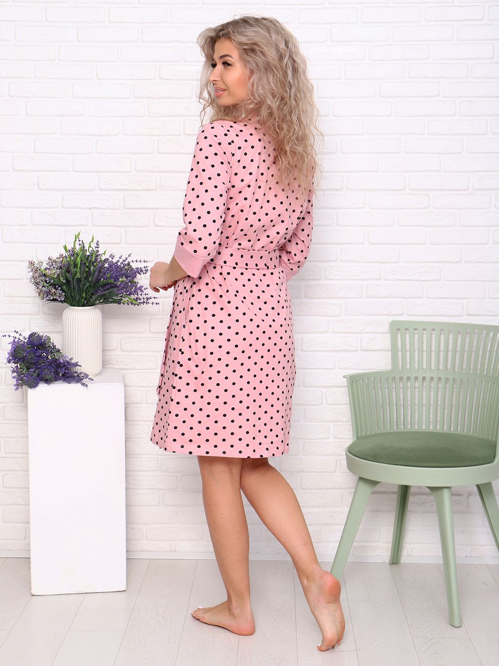 Пеньюар + сорочка "Аделина" (пудра)