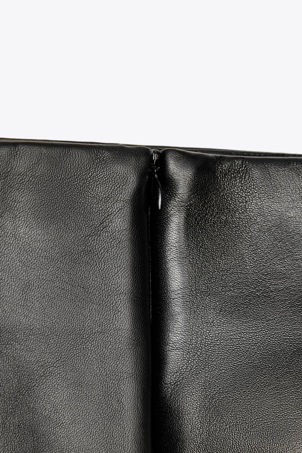 ZW COLLECTION LIMITED EDITION 100% LEATHER SHORT SKIRT - Zara фото 7