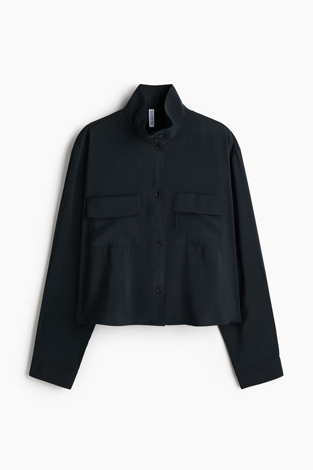 Camisa en mezcla de viscosa con cuello elevado - H&m фото 2