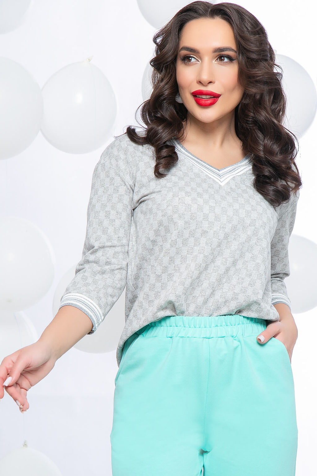 Костюм Линдси (грей/ментол) К5474 - Lt collection фото 6