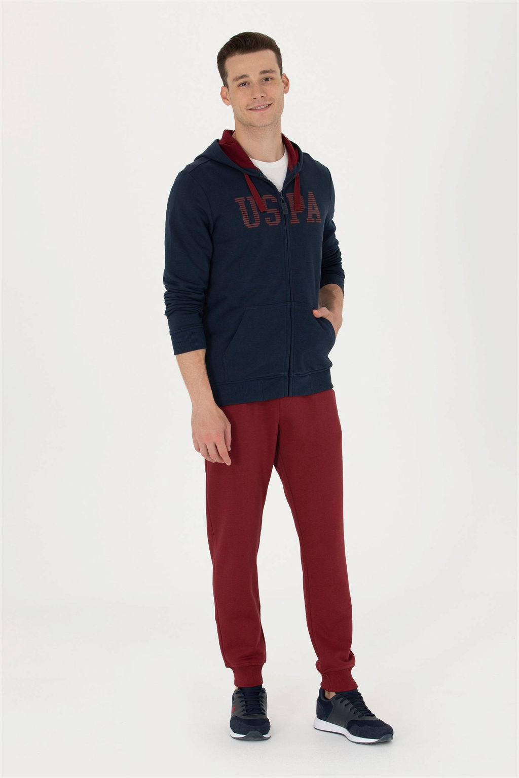 Мужские бордовые спортивные штаны - U.s. polo assn фото 3