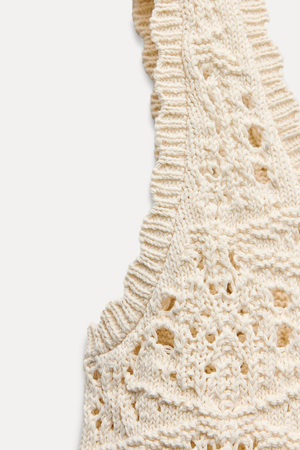 POINTELLE KNIT CROP TOP - Zara фото 5