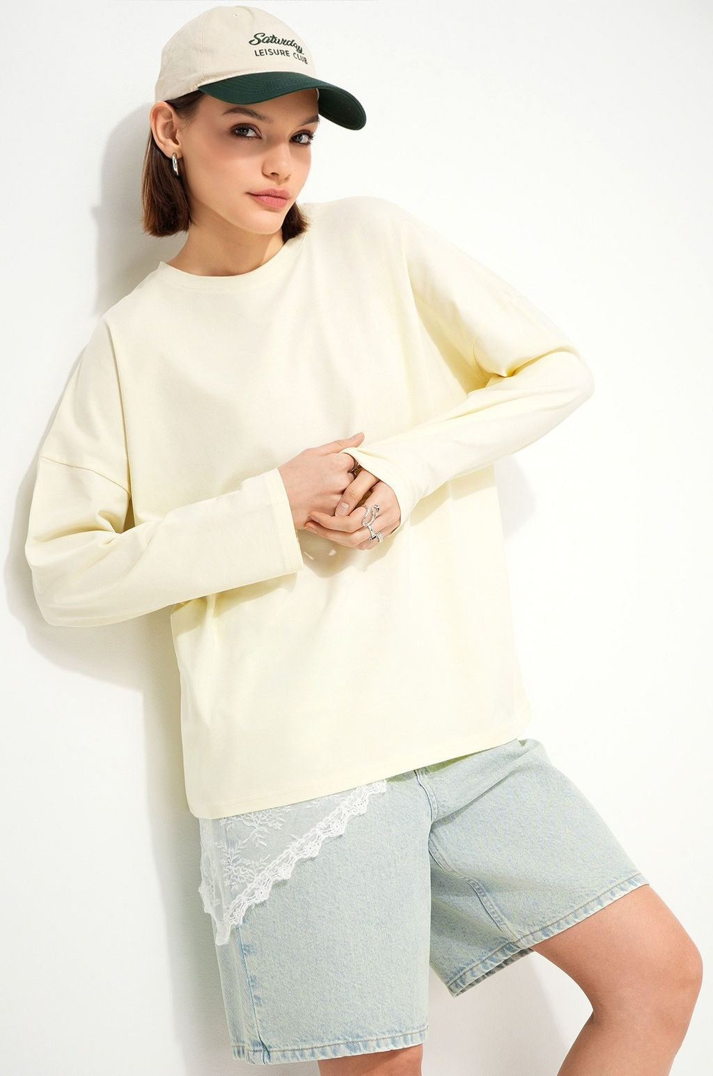 Женский лонгслив оверсайз Happyfox