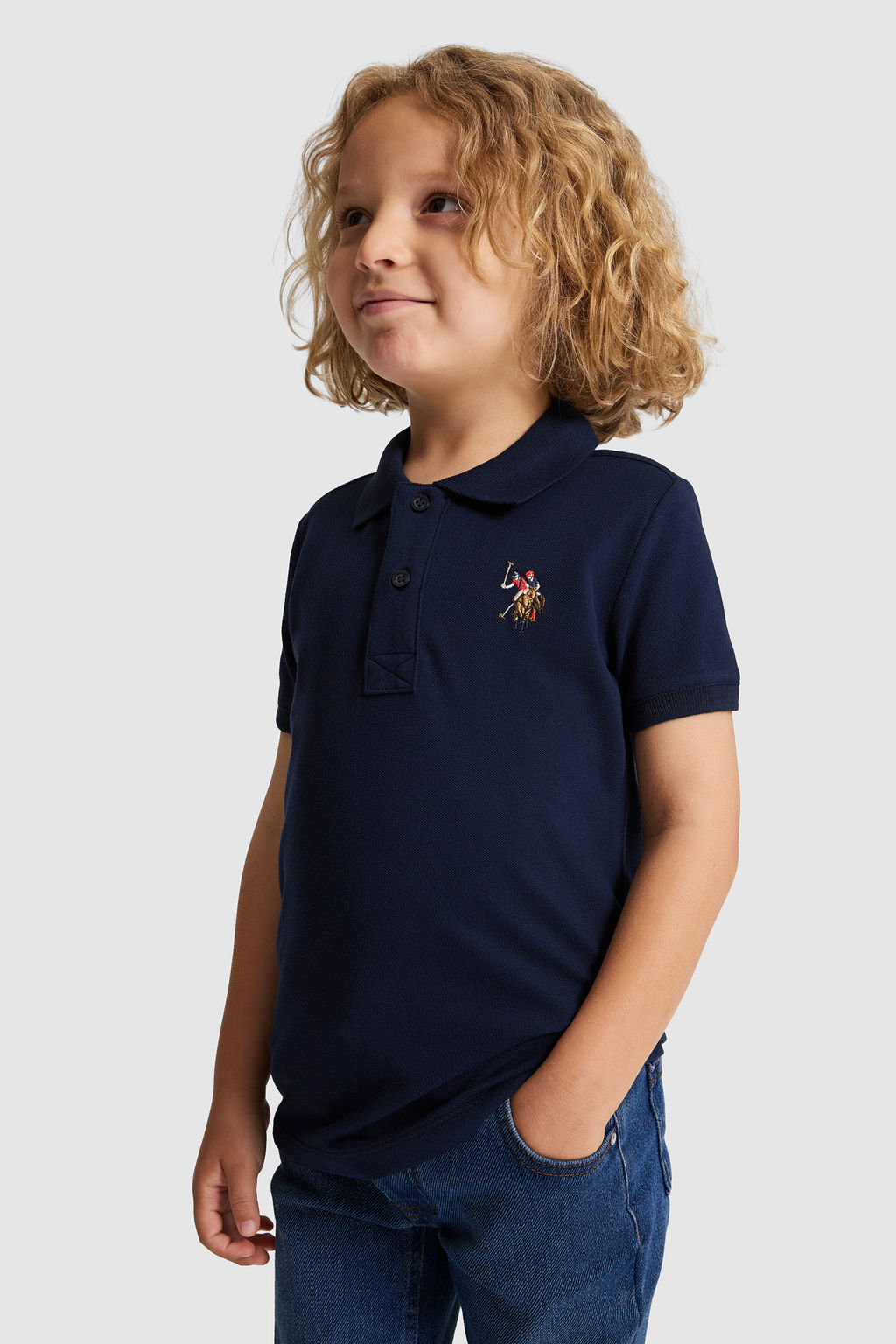 Erkek Гocuk Lacivert Polo Yaka Basic TiЕГrt - U.s. polo assn фото 3